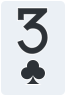 3 of clubs - Free Online Solitaire Card