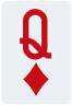 Q of diamonds - Free Online Solitaire Card