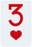 3 of hearts - Free Online Solitaire Card