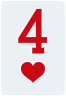 4 of hearts - Free Online Solitaire Card