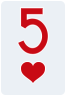 5 of hearts - Free Online Solitaire Card