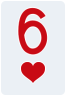 6 of hearts - Free Online Solitaire Card