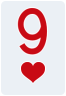 9 of hearts - Free Online Solitaire Card